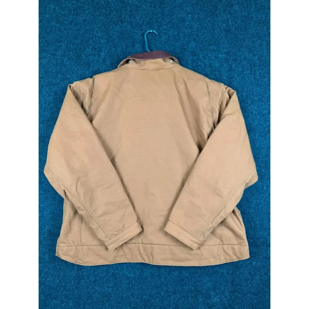 Carhartt OJ3828-M Blanket Lined Duck Jacket Brown Relaxed Fit 3XL Work Coat